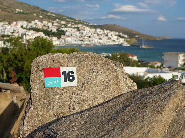 Hiking trail on Andros